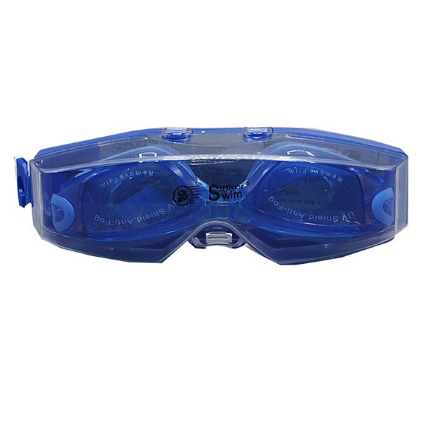 SWIM GOGGLE BLUE WITH NOSE CLIP