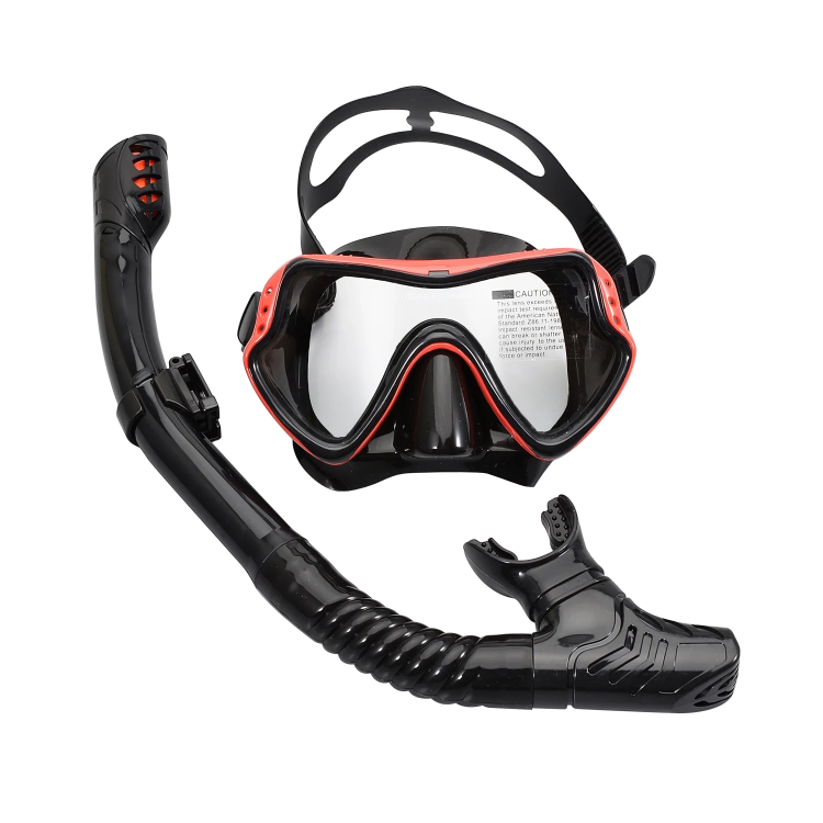 DIVING SET TEMPERED GLASS MASK & SNORKEL